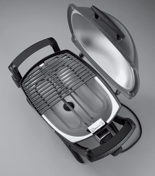 Weber Q1400 Barbecue électrique avec support, surface de cuisson 43 x 32 cm, nomade, grille en fonte émaillée divisée en 2 parties, couvercle et cuve en fonte d'aluminium - Gris foncé (52020853) - Image 18
