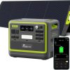 FOSSiBOT F2400 Station électrique portable CA 2400W (4800W Pic), Station Silencieux Solaire 2048Wh LiFePO4, Groupe Générateur électrique Onduleur Alimentation de Secours à Domicile Camping