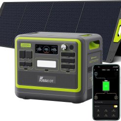 FOSSiBOT F2400 Station électrique portable CA 2400W (4800W Pic), Station Silencieux Solaire 2048Wh LiFePO4, Groupe Générateur électrique Onduleur Alimentation de Secours à Domicile Camping