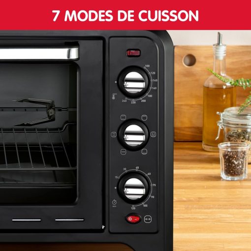 Moulinex Oven, 33 L, Rotating heat, Advanced convection, 6 cooking modes, Thermostat adjustable up to 240°C, Timer 120 min, Reversible grill, Silicone oven mitts, Optimo Black OX464811 - Image 31