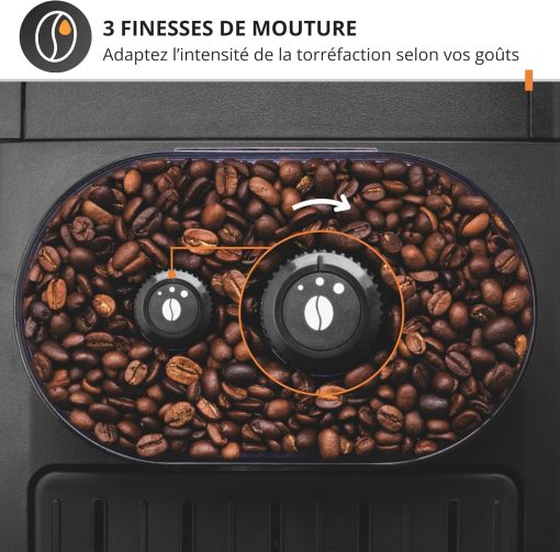 Krups Coffee Bean Machine, 1.7 L, 2 Cups Simultaneously, Automatic Cleaning, Steam Nozzle for Cappuccino, Espresso Maker, Essential Black YY8125FD - Image 5