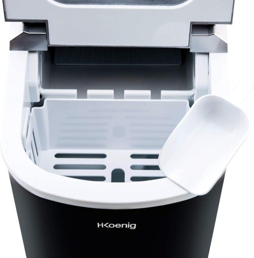 H.Koenig KB20 Ice Cube Machine, 12 kg in 24 hours, 2 sizes of ice cubes, self-cleaning, portable, quiet 2.1L, ice cubes ready in 6 minutes, ice scoop - Image 10