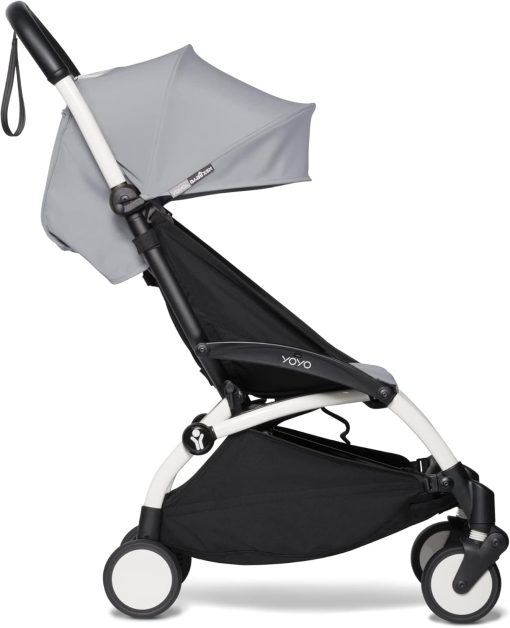 Poussette BABYZEN YOYO2 6+ (Cadre noir + pack couleur Aqua) - Comprend un harnais, un dossier, des arceaux de capote, une bandoulière, un coussin d’assise, et une capote assortie - Image 3