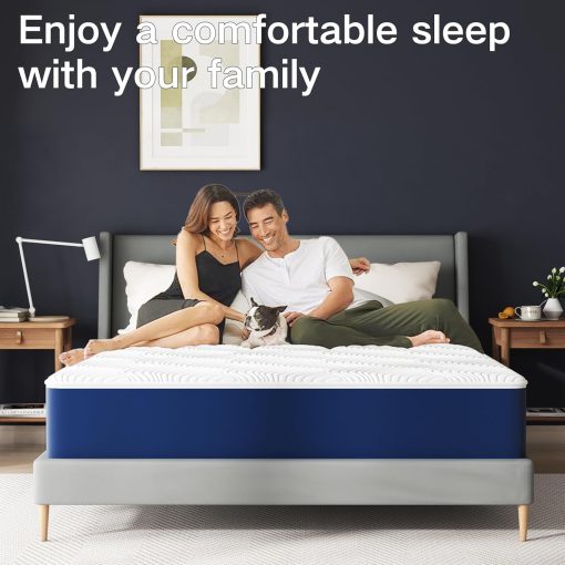 Matoresu Double Mattress 160 x 190 cm Memory Foam Height 25 cm Medium Rigid H3 Ergonomic 7 Zone Cold Foam Comfortable Breathable Fabric Cover - Image 6