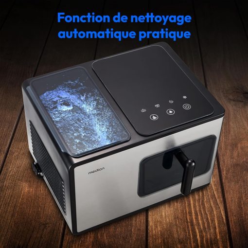MEDION Ice maker (ice cube size small & large, 2.6 litre water tank, short production time approx. 10 minutes, crystal clear ice cubes, self-cleaning, control window, screen, - Image 12
