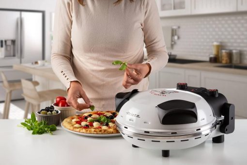 Ariete Pizza Oven 918, Pizza 4 Minutes, 5 Cooking Levels, Refractory Plate for Heating, Wooden Blades Included, Maximum Temperature 400°C, 1200W, White - Image 7