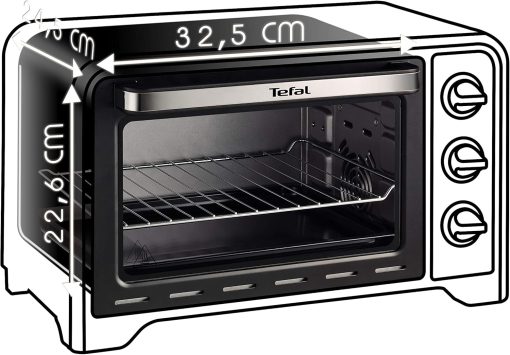 Moulinex Optimo 33L Four Electrique Chaleur tournante Noir 6 Modes de Cuisson pain pizza tartes gateaux patisseries Grille et Leche frites inclus OX464810 - Image 10