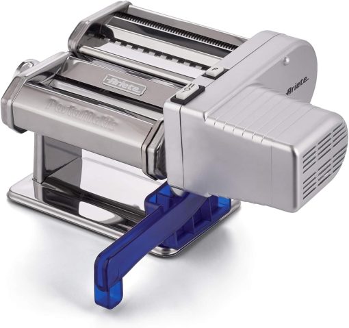 Ariete Pastamatic 1593, Electric Pasta Machine, 2 Speeds + Pulse, 9 Variable Thicknesses, 5 Dough Shapes, Fixing Clamp and Crank Included, 90 W