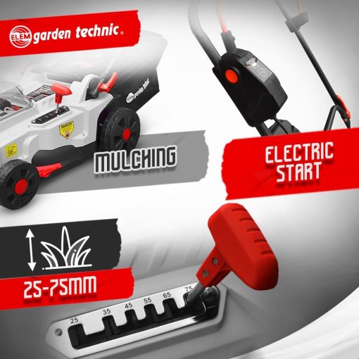 Tondeuse rechargeable 40V (2x20V) 37cm - Batteries et chargeur fournis - Elem Garden - Image 3