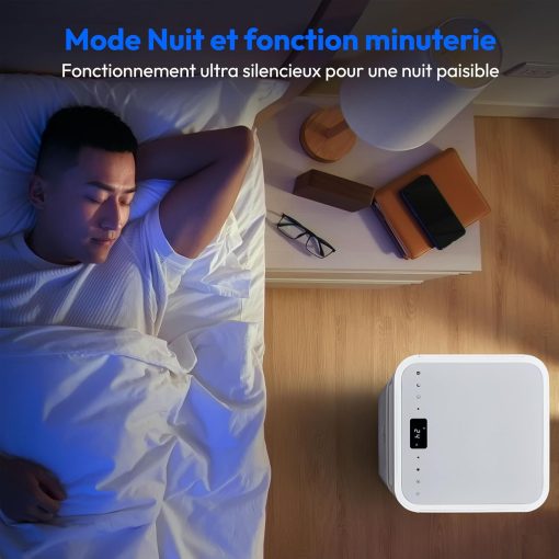 MEDION Smart Climatiseur Mobile P1002 (10000 BTU, 3-en-1, Refroidir, Déshumidification, Ventilation, jusqu'à 34m2, kit de joint de fenêtre, mode sommeil, contr?le Wifi, Télécommande, écran, MD 37733) - Image 9