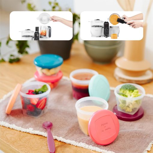 Babymoov Nutribaby(+), Robot Cuiseur Bébé Multifonctions 6 en 1, Cuiseur Vapeur Mixeur, Grande Capacité 2,2L, Petits Pots Bébé Faits Maison, Idéal Diversification Alimentaire, Gris - Image 32