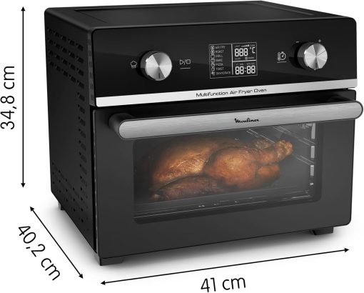 Moulinex Oven, 33 L, Rotating heat, Advanced convection, 6 cooking modes, Thermostat adjustable up to 240°C, Timer 120 min, Reversible grill, Silicone oven mitts, Optimo Black OX464811 - Image 39