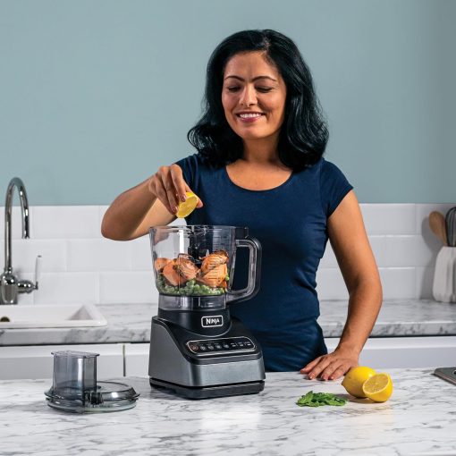 Ninja Robot de cuisine avec 4 programmes automatiques ; hacher, réduire en purée, trancher, mélanger, et 3 vitesses manuelles, bol de 2,1L, 850W, lave-vaisselle, noir BN650EU - Image 9