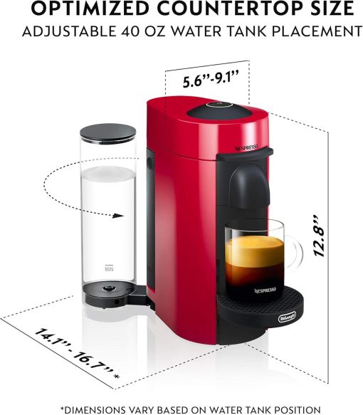 Nespresso Vertuo Plus Coffee and Espresso Maker By De'Longhi, Ink Black - Image 37