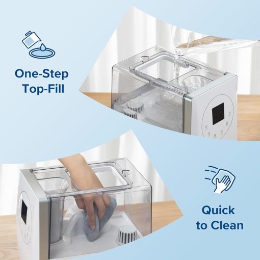 LEVOIT OasisMist 1000S (10L) Smart Humidifier for Home Large Room Bedroom, Last 100 Hours Suitable for Indoor Plant, Cover up to 600ft2, Easy Top Fill, Remoter & Voice Control, Auto Mode, Quiet, White - Image 17