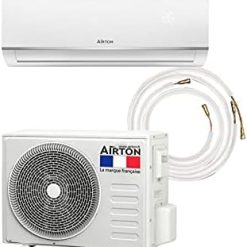Airton PACK prêt-à-poser : Pompe à chaleur/Climatiseur réversible R32-5270/5500W - 18000BTU + Liaison 4M Ready Clim (60m2 - A++) - Gaz pré-chargé.