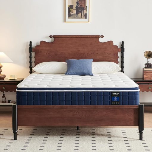 Inofia Ace Hybrid Firm Mattress 140 x 200 cm H4 Firm Mattress with Breathable Memory Foam and Independent Bagged Springs, 7 Ergonomic Zones, Extra Comfort for Adults and Children - Image 14