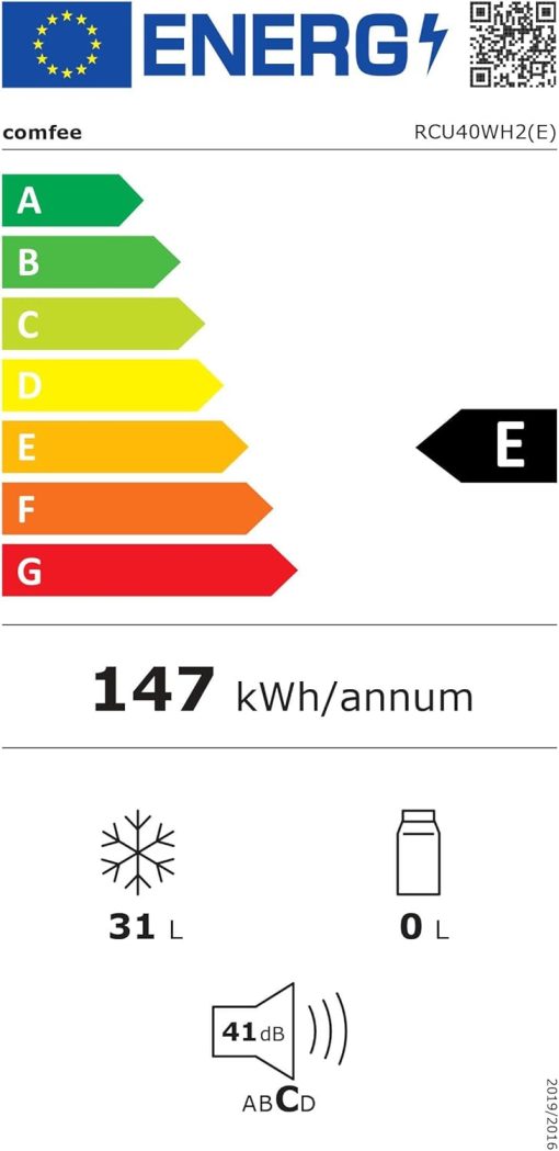 COMFEE’ RCU40WH2(E) | Mini Congélateur 31L 4 étoiles - Image 7