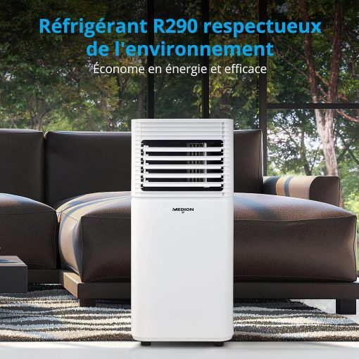 MEDION Smart Climatiseur Mobile P1002 (10000 BTU, 3-en-1, Refroidir, Déshumidification, Ventilation, jusqu'à 34m2, kit de joint de fenêtre, mode sommeil, contr?le Wifi, Télécommande, écran, MD 37733) - Image 20