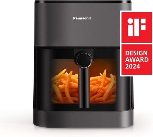 Panasonic NF-CC500SXE AirFryer Friteuse sans huile avec Hublot, 5L, 80-200°C, Minuterie Numérique et écran LCD, Vapeur Douce, 11 Préréglages, Nettoyage Facile, Gris Mat - Image 13
