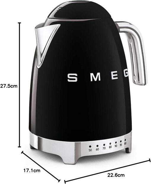 Smeg, KLF04WHEU Variable Temperature Kettle 1.7 L, Multiple Temperatures, Washable Anti-Limescale Filter, Automatic Safety Shutdown, Water Level Indicator, Cable Range, 2400 W, White - Image 19