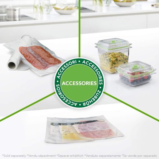 FoodSaver Machine Sous Vide avec compartiment de rangement pour rouleau et cutter, fonction marinade, inclus sacs de mise sous vide assortis et adaptateur intégré [FFS017X ] - Image 10