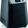 SEVERIN 2-in-1 Ice Cream Maker Compact 135 W, Electric Ice Cream Maker and Yogurt Maker with 1.2 L Capacity, Ice Maker with Recipe Book, Black, EZ 7407