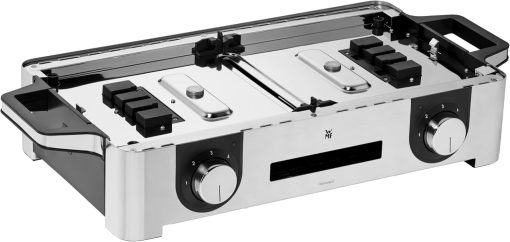 WMF Master-Grill électrique, 2400W, Grande surface 28x50cm, Revêtement antiadhésif, Plaques amovibles compatibles lave-vaisselle, Inox 18/10 Cromargan, Lono 0415280011 - Image 6