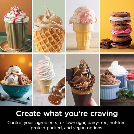 Ninja Swirl by CREAMi Ice Cream and Soft Serve Maker, Sorbet, Milkshake, Frozen Yogurt, Low Calories Program & More, 13-in-1, Soft Serve Handle, (2) CREAMi Swirl 16oz Pints, For Kids & ALL ages, NC701 - Image 13