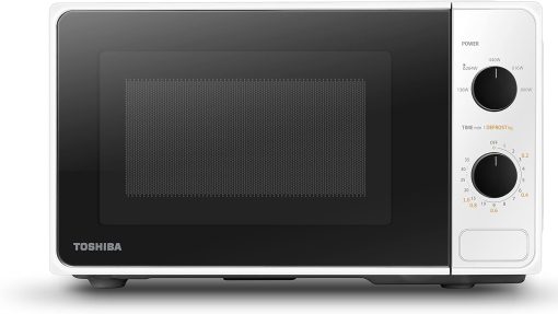 Toshiba Micro-ondes 20L MV-AM20T(BK), 800W, 12 Menu automatique, 5 Niveaux de Puissance, Ampoule LED, Plateau tournant amovible, Dégivrage facile, Noir - Image 3