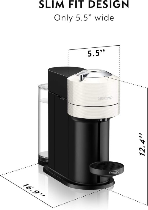 Nespresso Vertuo Next Coffee and Espresso Machine by De'Longhi with Milk Frother, 8 ounces, Dark Grey - Image 40