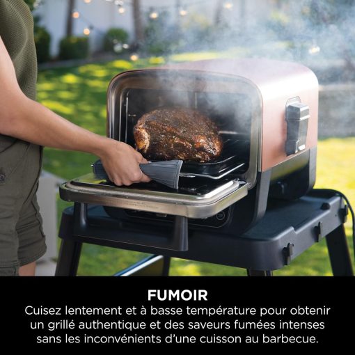 Ninja Woodfire 8-in-1 Electric Outdoor Pizza Oven, Rotisserie & Smoker BBQ with Grate, Pro-Heat Plate, Pizza Stone, Wood Pellets and Shovel, 6 Settings, Dark Orange OO101EU - Image 14