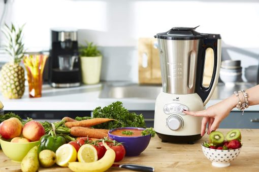 Senya SYCP-HB008R Cook & Ice V3 Red Stainless Steel Heated Blender, Soup Blender/Milled Soup, Steaming, Crushed Ice Smoothies, 1, 5L, 1400W, SYCP-HB008R - Image 3