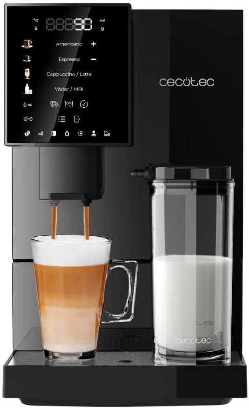 Cecotec Machine à Café Superautomatique Cremmaet Compactccino Black Rose, 19 bars, Réservoir à lait, Système Thermoblock, 5 niveaux de mouture, Réservoir à café 150g - Image 3
