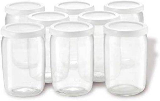 Seb YG500100 Yaourtière Duetto 8 Pots de Yaourt Inclus Fromage Blanc Programmable écran LCD Minuteur 30W Blanc - Image 3
