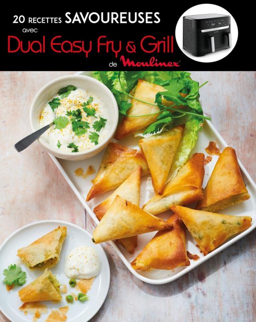 Moulinex air fryer two compartments, large capacity 8.3L, 8 people, 7 automatic programs, oil-free fryer, digital touch screen, Dual essential stainless steel, EZ901820, Black - Image 44