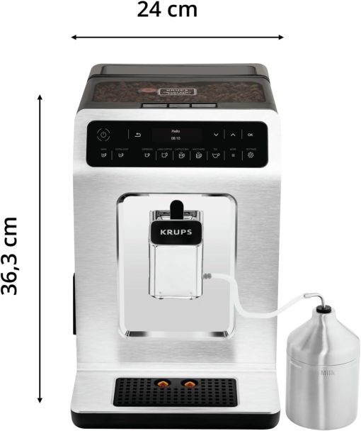 KRUPS Evidence Eco-Design Automatic Cappuccino and Espresso Machine, Exceptional Taste, Quattro Force, Milk-Based Drinks with One-Touch System, 8 Preset Drinks, EA897A - Image 20