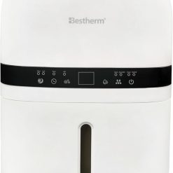 BESTHERM - Déshumidificateur d'air BESTHERM - Nova 5L/jour, réservoir amovible, filtre à charbon actif, ioniseur intégré