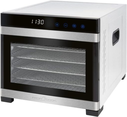 ProfiCook PC-DR 1218 Déshydrateur automatique en acier inoxydable, grand espace intérieur pour une utilisation jusqu'à 6 étages, bo?tier en acier inoxydable, thermostat numérique inclus - Image 2