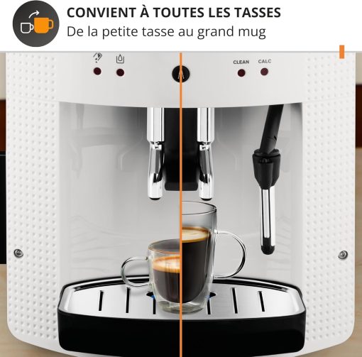 Krups Coffee Bean Machine, 1.7 L, 2 Cups Simultaneously, Automatic Cleaning, Steam Nozzle for Cappuccino, Espresso Maker, Essential Black YY8125FD - Image 7