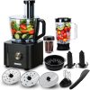 TopStrong Multifunctional Food Processor, 1100 W Multifunctional Food Processor, 11 in 1 Food Processor Included Chopper, Kneader Hook, Blender, Citrus Press and Coffee Grinder, 3.2L Bowl and 1.5L