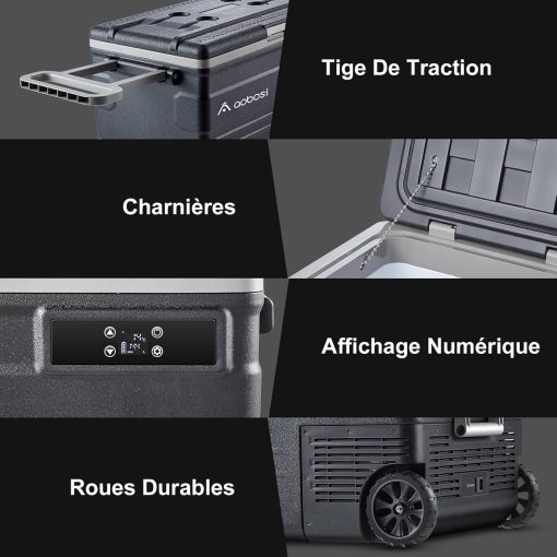 AAOBOSI 45L Glacière à Compresseur, Glaciere électrique -20℃ à 20℃, Frigo Camion APP&Bouton Contr?le, 12/24V DC et 100-240V AC Glaciere Camping Pour Voiture, Camion, Bateau et Prise De Courant - Image 21