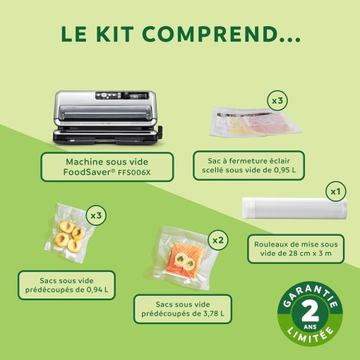 FoodSaver Professional Automated Vacuum Sealer | Storage Compartment for Roller and Cutter | Marinade Function | Includes Matching Vacuum Sealer Bags [FFS006X] - Image 5