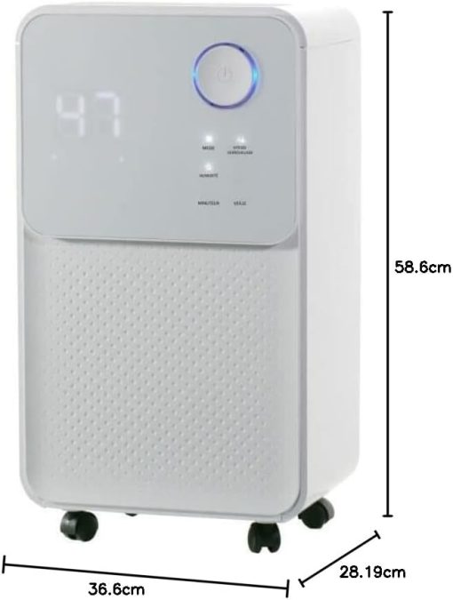 OCEANIC Electric Air Dehumidifier, 12 Litres/Day Extraction, Tumble Dryer Function, LED Display - Image 6