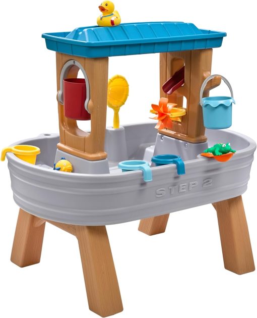 Step2 Rain Shower Splash Table d'eau avec 13 Accessoires - Bleu & Vert | Table Jeux d'eau | Table d’activité pour Le Jardin, Table Activité Eau | Table d'eau Extérieur - Image 3