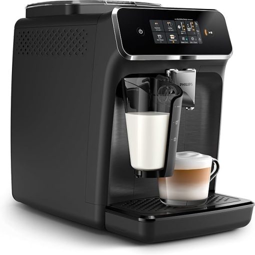 Philips Série 2200 Machine Expresso Automatique - 2 Boissons, Mousseur à Lait Classique, écran Tactile, Broyeur Céramique, Aroma Seal, Noir Mat (EP2220/10) - Image 13