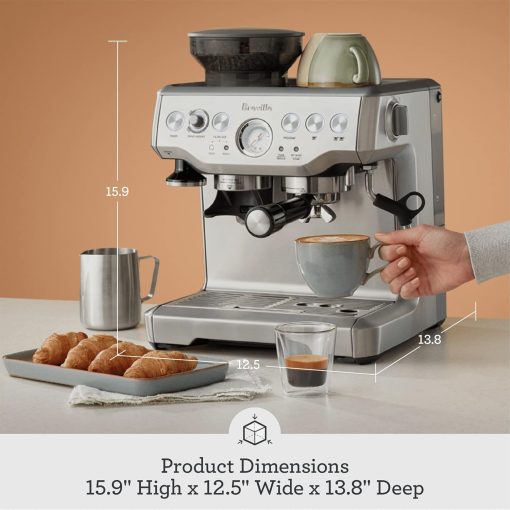 Breville Barista Express Espresso Machine BES870XL, Brushed Stainless Steel - Image 4
