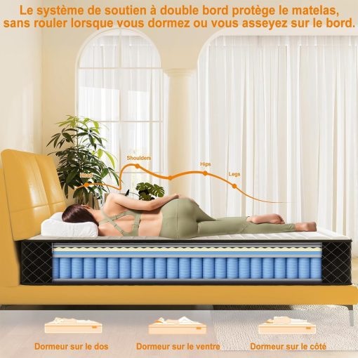MOLPHIT Oeko-TEX Certified Mattress 90 x 190 cm, Thickness 25 cm, Independent Pocket Sprung Mattress, Adult and Children's Bed Mattress, Single Mattress, Perfect Support, Durable and Quiet - Image 17