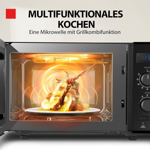 Toshiba Micro-Ondes 3-en-1 23L MW2-AG23PF(BK), Micro-ondes sur Pied avec Fonction Grill & Combi, Grill 900W/1000W, Fonction ECO, Plateau Tournant avec Mémoire de Position, Noir - Image 21