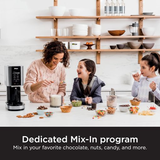 Ninja NC301 CREAMi Ice Cream Maker, for Gelato, Mix-ins, Milkshakes, Sorbet, Smoothie Bowls & More, 7 One-Touch Programs, with (2) Pint Containers & Lids, Compact Size, Perfect for Kids, Silver - Image 19